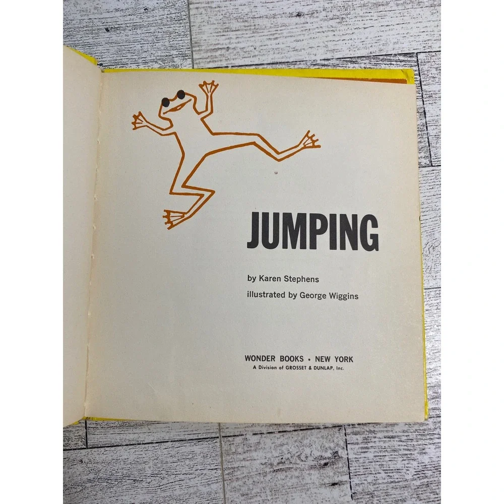 Jumping by Karen Stephens 1965 Early-Start Preschool Reader Wonder Books Vintage